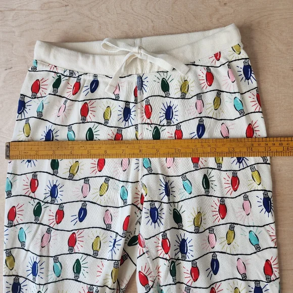 Hanna Andersson Bright Bulbs Unisex Long John Jogger Pajama Set Adult XS - Picture 8 of 11